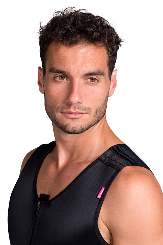 MGmm Comfort | Postoperativer Kompressionbody ärmellos für Herren | Ansicht 3 | schwarz