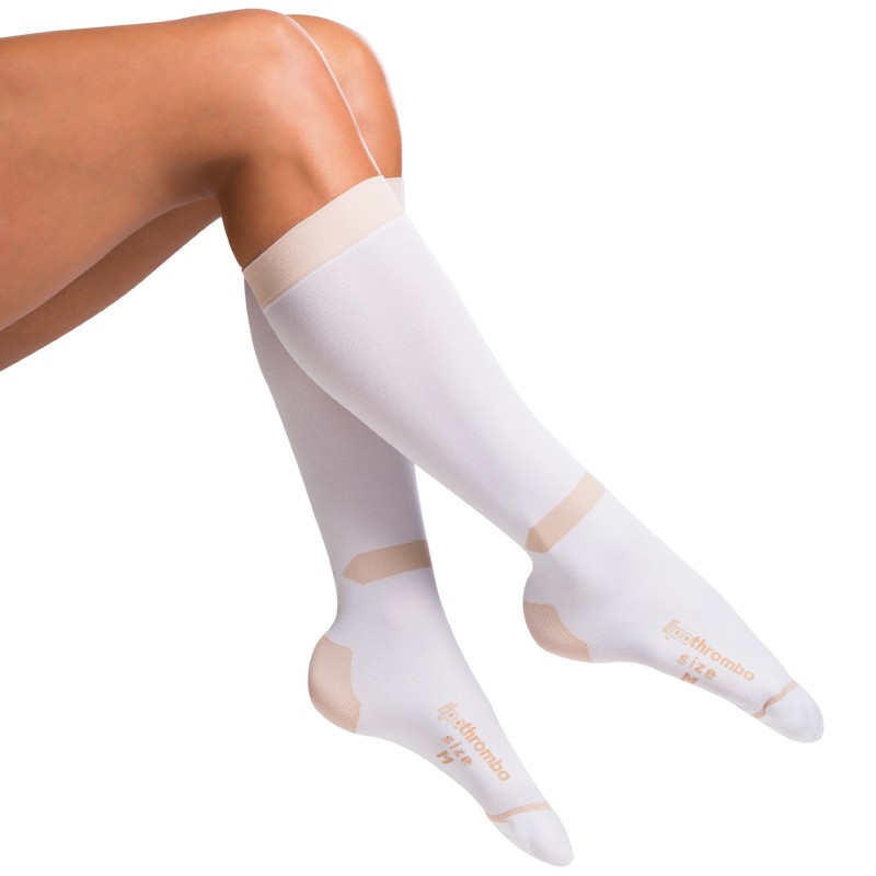 LIPOTHROMBO AD | Anti-Thrombosestrümpfe knielang | Ansicht 1 | weiβ