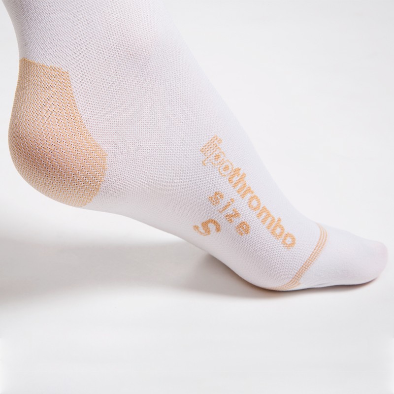 LIPOTHROMBO AG | Anti-Thrombosestrümpfe schenkellang | Ansicht 5 | weiβ