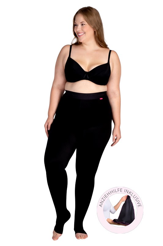TBfLg leggings | Kompressionsleggings mit Fußteil | Ansicht 1 | schwarz