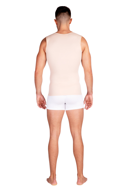 MTmL Comfort | Postoperative Kompressionsweste ärmellos für Herren | Ansicht 3 | beige