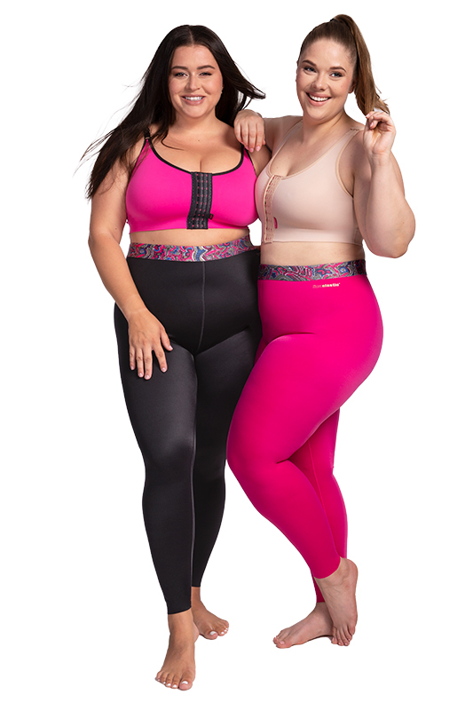ACTIVE leggings | Kompressionsleggings | Ansicht 2 | schwarz und pink