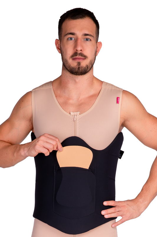 KPad 4D | Postoperativer Bauchgurt mit Schaumstoffeinsatz | Ansicht 1 | schwarz