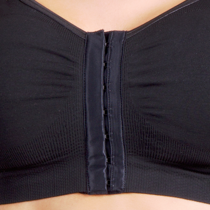 LIPOBRA | Postoperativer BH für Brustprothese | Ansicht 3 | schwarz