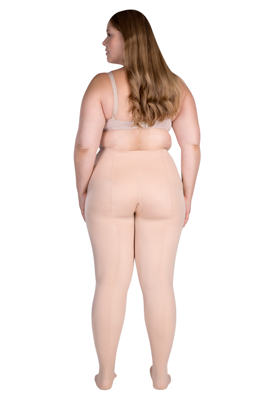 TBfLg Variant | Postoperative Kompressionshose mit Fußteil | Ansicht 5 | beige