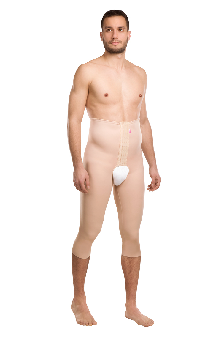 TDm Variant | Postoperative Kompressionshose unterhalb des Knies für Herren | Ansicht 1 | beige