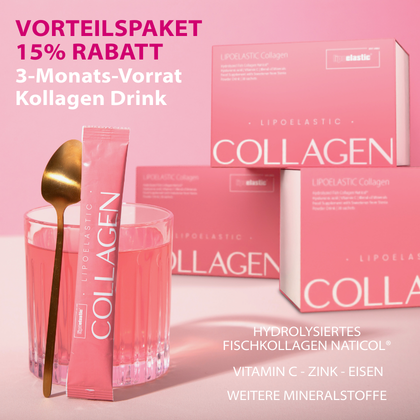 Nahrungsergänzungsmittel LIPOELASTIC Collagen | Kollagengetränk | Fischkollagen mit Mineralstoffen | Ansicht 1